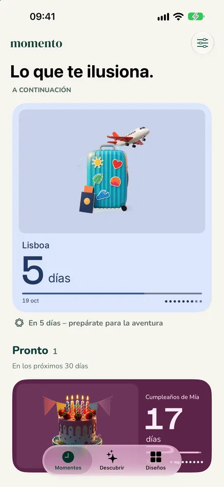 Momento Studio: lista de próximos momentos