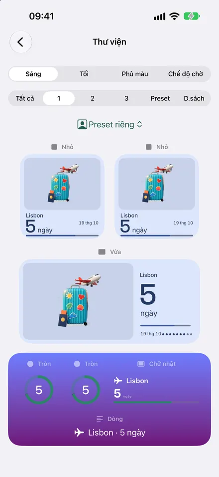 Widget cho Màn hình chính và Màn hình khóa